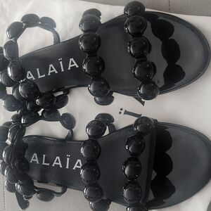 $1690 Alaia Sphere Black Beaded Women's Sandals Sz 41